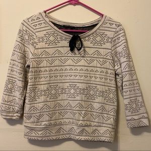 Jella Couture 3/4 sleeve cream top